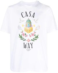 Casablancabrand - Graphic-print Organic-cotton T-shirt X - Lyst