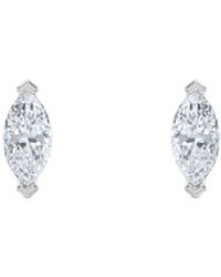 The Diamond Store - Fancy 0.50Ct Marquise Cut Lab Diamond Stud Earrings - Lyst
