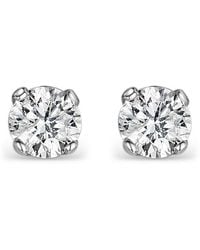 The Diamond Store - Diamond Earrings 0.50Ct Studs Premium Quality - Lyst
