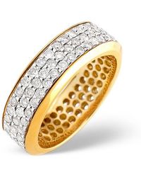 The Diamond Store - 18K Diamond Three Row Full Eternity Ring 1.30Ct - Lyst