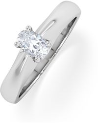 The Diamond Store - Naomi Oval Cut Lab Diamond Engagement Ring 0.33Ct H/Si - Lyst