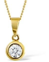 The Diamond Store - Certified Lab Diamond 1.00Ct Emily 18K Pendant Necklace F/Vs - Lyst