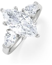 The Diamond Store - Adore 2.60Ct Marquise Cut Lab Diamond 3 Stone Engagement Ring - Lyst