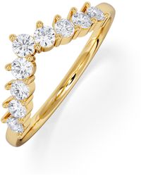 The Diamond Store - Starlit 0.50Ct Lab Diamond Wishbone Ring H/Si Quality - Lyst