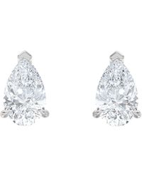 The Diamond Store - 2.00Ct Pear Cut Lab Diamond Stud Earrings - Lyst
