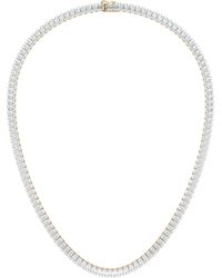 The Diamond Store - Luxe 27.00Ct Lab Diamond Necklace With Igi Certified Emerald-Cut Diamonds - Lyst