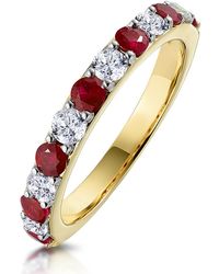 The Diamond Store - Ruby And 0.50Ct Diamond Asteria Eternity Ring - Lyst