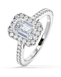 The Diamond Store - Annabelle Gia Diamond Halo Engagement Ring - Lyst