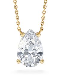 The Diamond Store - Wanderlust Floating Pear Cut Lab Diamond Solitaire Necklace 2.00Ct H/Si - Lyst
