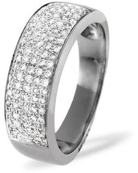 The Diamond Store - 18K Diamond Pave Ring 0.45Ct H/Si - Lyst
