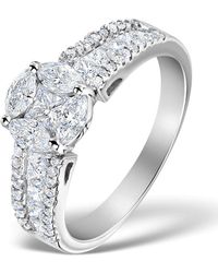 The Diamond Store - Engagement Ring Galileo 1.50Ct Look H/Si Diamonds - Lyst