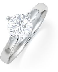 The Diamond Store - Origin Twist 1.00Ct Round Cut Lab Diamond Solitaire Engagement Ring - Lyst