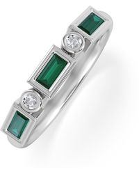 The Diamond Store - Forme 0.37Ct Baguette Cut Lab Emerald 5 Stone Ring - Lyst