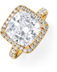The Diamond Store - Beatrice 5.75Ct Lab Diamond Cushion Cut Engagement Ring - Lyst