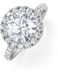 The Diamond Store - 2.80Ct Reina Lab Diamond Halo Engagement Ring - Lyst