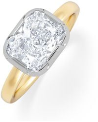 The Diamond Store - East West 2.00Ct Elongated Cushion Cut Lab Diamond Solitaire Engagement Ring - Lyst