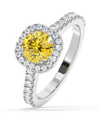 The Diamond Store - Elizabeth Lab Diamond 1.70Ct Halo Ring - Lyst
