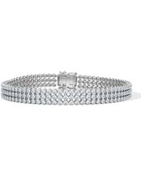 The Diamond Store - Soirée 4.15Ct Round Cut Lab Diamond Tennis Bracelet - Lyst