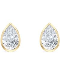 The Diamond Store - Bezel Set 3.00Ct Pear Cut Lab Diamond Stud Earrings - Lyst