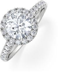 The Diamond Store - Reina Lab Diamond Halo Engagement Ring - Lyst