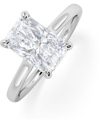 The Diamond Store - Amora Radiant 2.00Ct Hidden Halo Lab Diamond Engagement Ring F/Vs1 Set - Lyst
