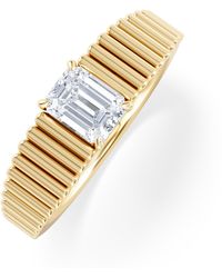 The Diamond Store - Flute 0.50Ct Emerald Cut Lab Grown Diamond Solitaire Ring 18K - Lyst