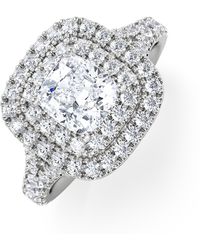 The Diamond Store - Anastasia Lab Diamond Halo Engagement Ring - Lyst