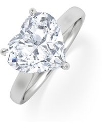The Diamond Store - Amora Heart 3.11Ct Hidden Halo Lab Diamond Engagement Ring G/Vs Set - Lyst