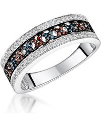 The Diamond Store - Stellato Collection Multi Colour Diamond Ring 0.23Ct - Lyst