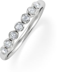 The Diamond Store - Orbit Half Band 0.15Ct F/Vs Round Cut Rubover Eternity Ring - Lyst