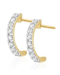 The Diamond Store - Comfort Huggie Lab Diamond Earrings 0.50Ct H/Si - Lyst