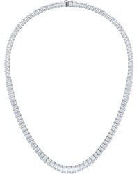 The Diamond Store - Luxe 33.00Ct Lab Diamond Necklace With Igi Certified Emerald-Cut Diamonds - Lyst