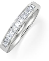 The Diamond Store - 18K Princess Diamond Half Eternity Ring 0.50Ct G/Vs - Lyst
