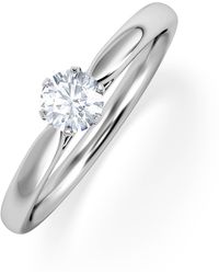 The Diamond Store - Low Set Chloe Lab Diamond Engagement Ring 0.33Ct F/Vs1 18K - Lyst