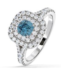 The Diamond Store - Anastasia Lab Diamond 1.30Ct Halo Ring - Lyst