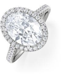 The Diamond Store - Georgina 3.50Ct Lab Diamond Oval Cut Engagement Ring - Lyst