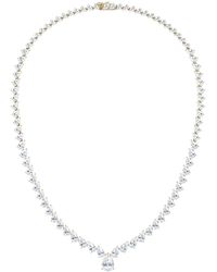 The Diamond Store - Luxe 32.00Ct Lab Diamond Necklace With 3.00Ct Igi Certified Pear-Cut Centre - Lyst