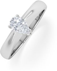 The Diamond Store - Naomi Pear Cut Lab Diamond Engagement Ring 0.50Ct H/Si - Lyst