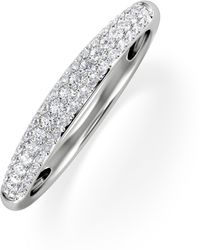 The Diamond Store - Lab Diamond Micro Pave Half Eternity Ring 0.30Ct - Lyst
