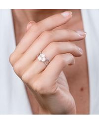 The Diamond Store - Shell And Diamond Stellato Ring 0.06Ct - Lyst