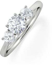 The Diamond Store - Evoke 3 Stone Round Cut Lab Diamond Ring 0.50Ct - Lyst