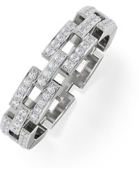 The Diamond Store - Lab Diamond Chain Link Ring 0.24Ct - Lyst