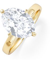 The Diamond Store - Origin Twist 3.00Ct Oval Cut Lab Diamond Solitaire Engagement Ring - Lyst