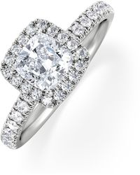 The Diamond Store - Beatrice Gia Diamond Halo Engagement Ring - Lyst
