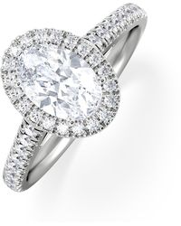 The Diamond Store - Georgina Lab Oval Diamond Halo Engagement Ring 1.55Ct F/Vs1 - Lyst