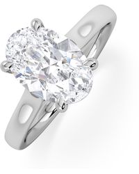 The Diamond Store - Amora Oval 2.00Ct Lab Diamond Engagement Ring F/Vs1 Set - Lyst