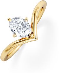 The Diamond Store - Vela 0.50Ct Oval Cut Lab Diamond Solitaire Engagement Ring - Lyst