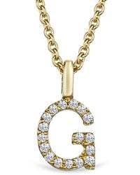 The Diamond Store - Love Letter Initial G Lab Diamond Necklace Set - Lyst