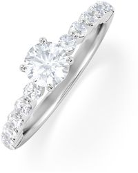 The Diamond Store - Solstice Round Cut 0.80Ct Lab Diamond Engagement Ring F/Vs - Lyst