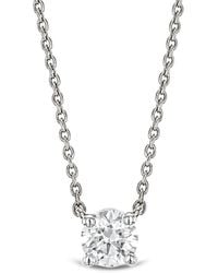 The Diamond Store - 0.25 Ct Wanderlust Round Cut Lab Grown Diamond Solitaire Necklace - Lyst